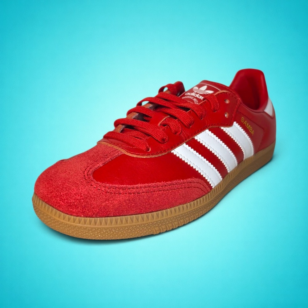 Adidas Samba OG W Better Scarlet Red White Gum Sneakers ID0477 Womens Size 8
